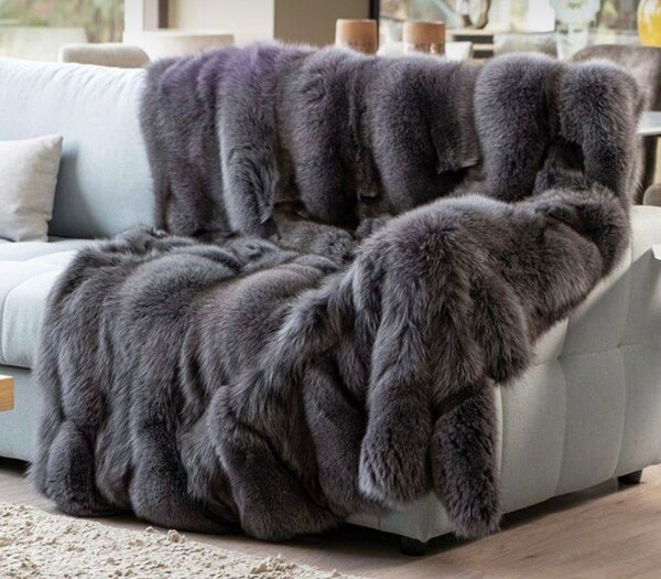 Luxueux jeté en fausse fourrure