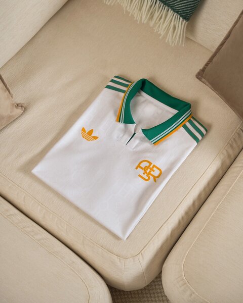 Polo rétro blanc unisexe