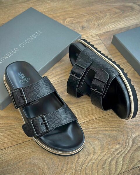 Sandales en cuir élégant homme