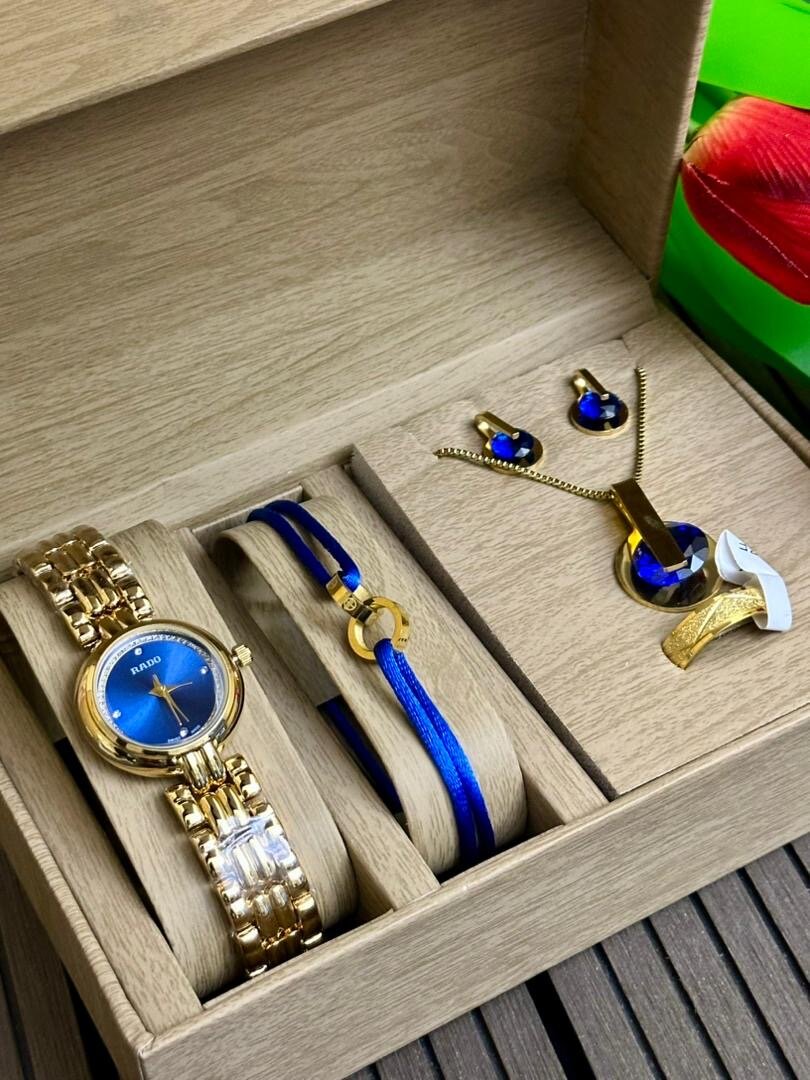 Ensemble Montre et Bijoux Luxe