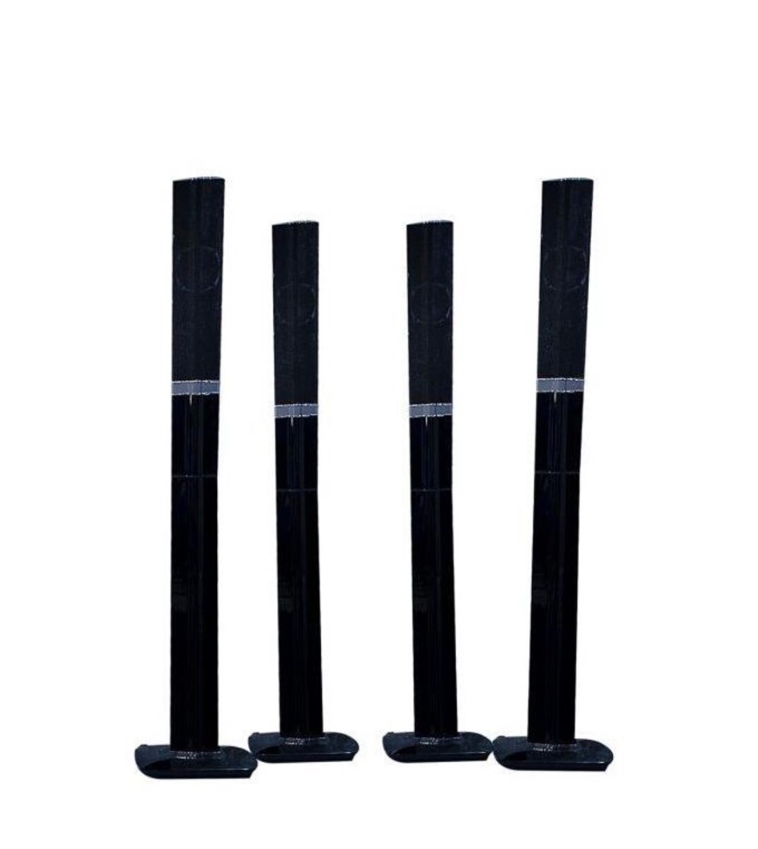 Système audio avec enceintes noires