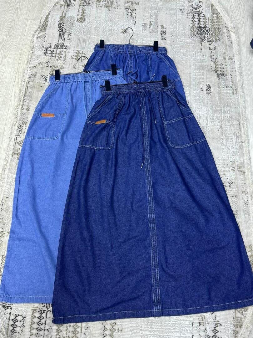 Хлопок юбка под джинса