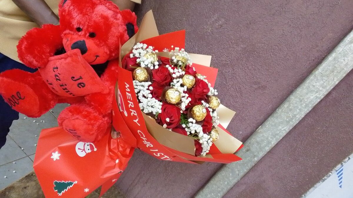 Bouquet gourmand avec nounours