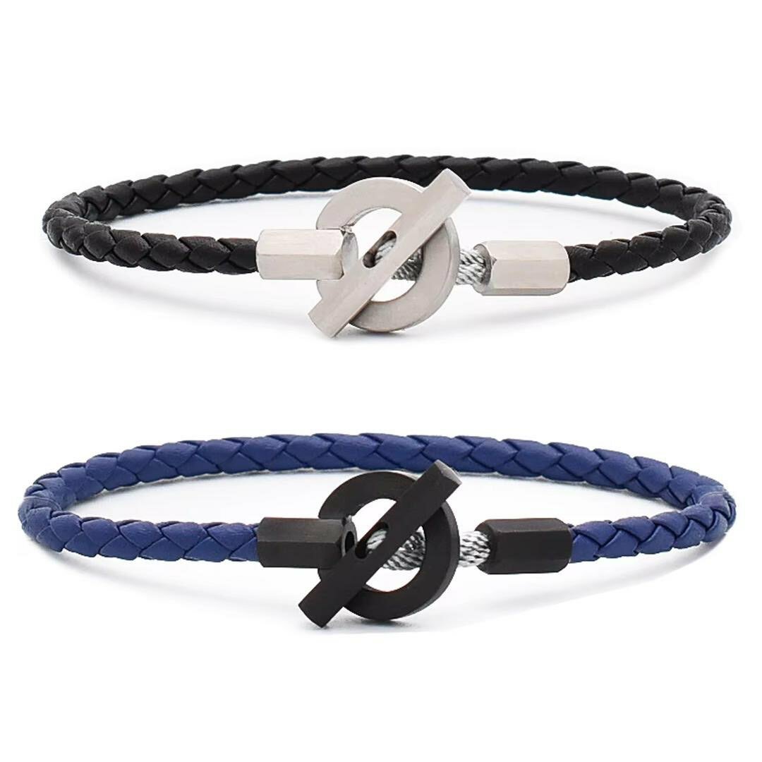 Bracelet en cuir tressé élégant