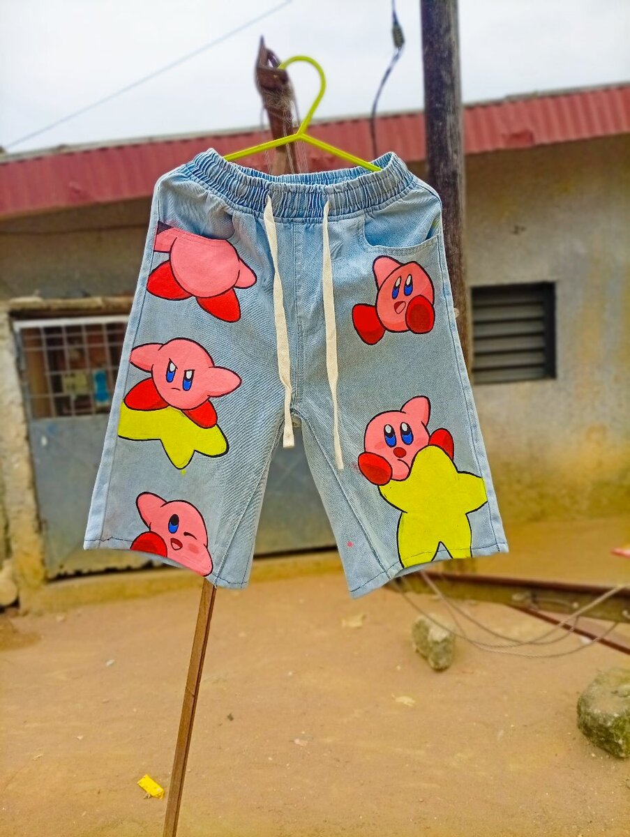 Shorts en denim imprimé pour enfants