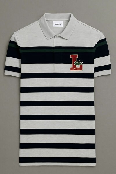 Polo rayé Lacoste Homme