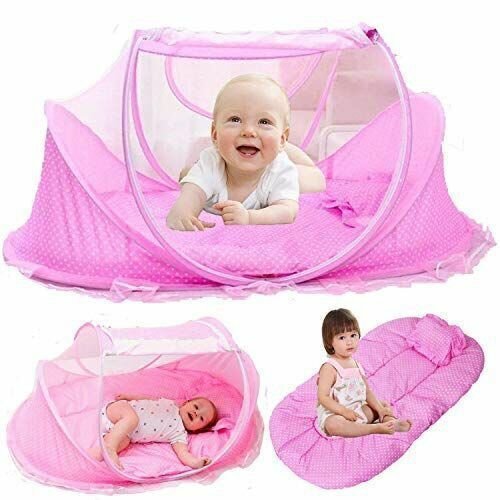 Moustiquaire Avec Coussin Oreiller- Rose