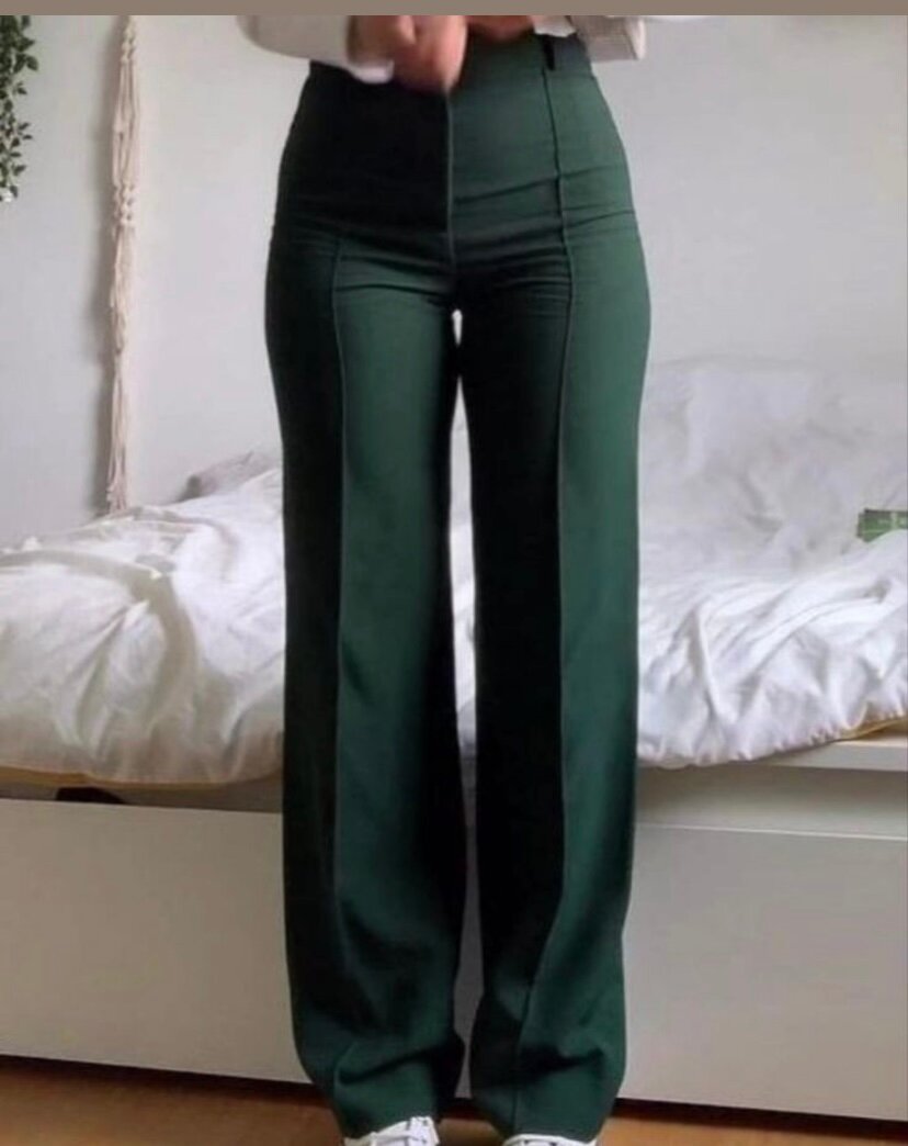 High-Waist Wide-Leg Trousers
