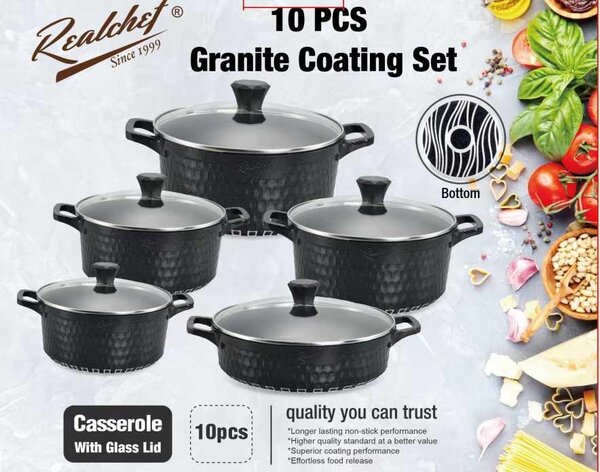 Realchef Granite Nonstick cookware -10pcs