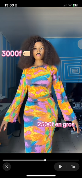 Robe multicolore tendance