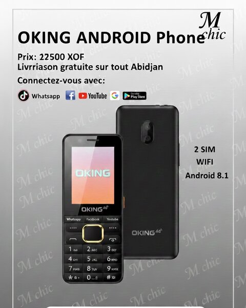 Téléphone Android 4G Dual SIM