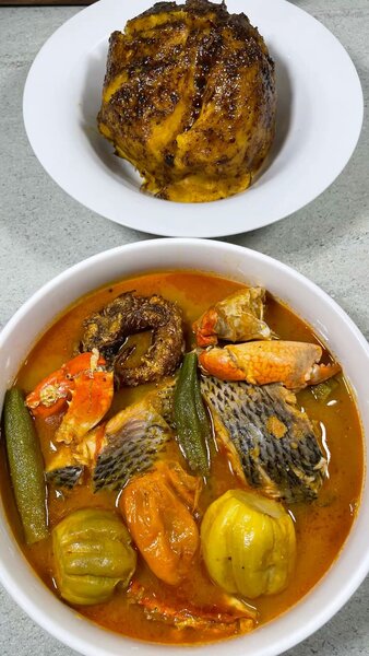 Sauce clair avec fufu