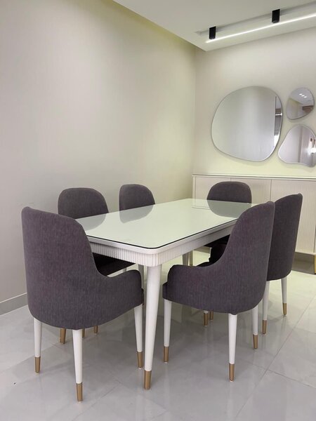 Table à manger moderne 6 chaises