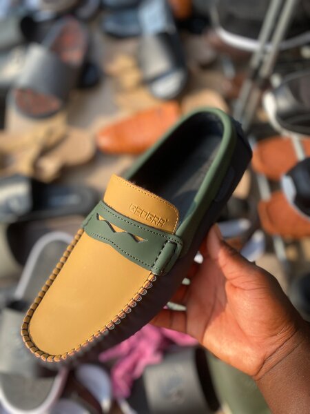 Mocassins en cuir bicolores