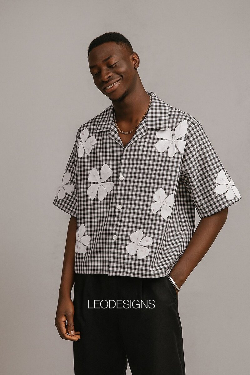 Chemise à motifs floraux homme