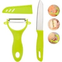 Set of a Stainless steel Knife and Y shape Fruit Peeler Kitchen Paring Knife Fruit And Vegetable Peeler Kitchen Aid Pairing Knife