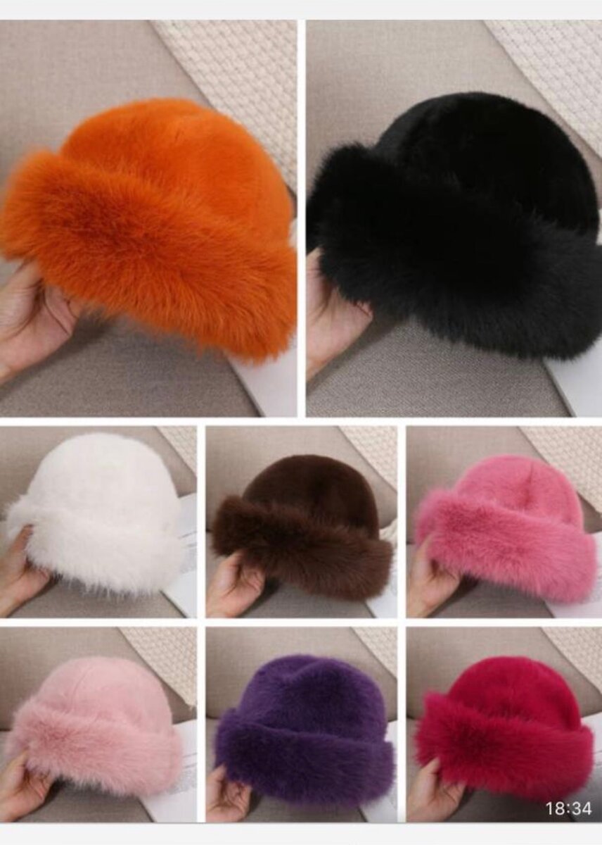 Chapeau en fausse fourrure élégant coloré