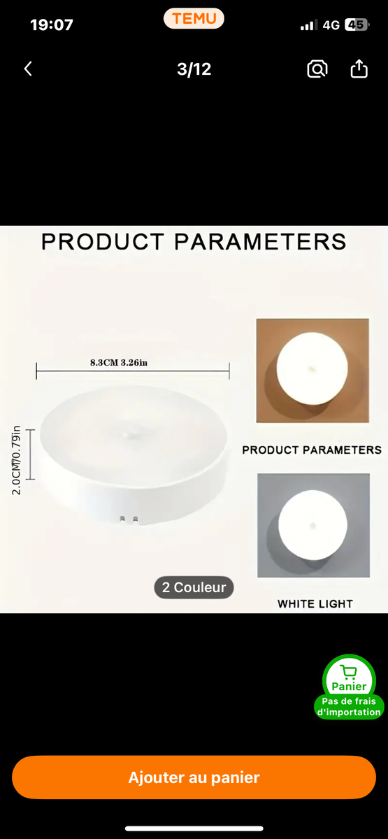 Veilleuse Murale LED Sensor