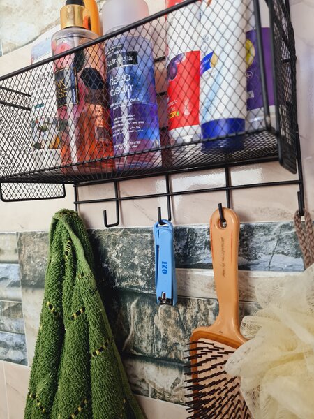 Meshed Rack With Hangings Hook