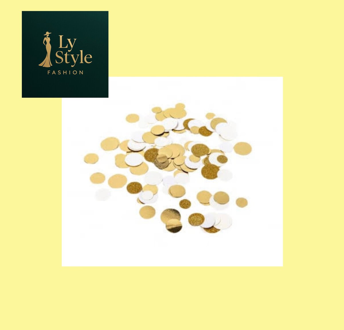 Confettis en or et blanc