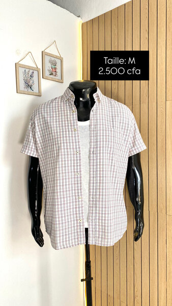 Chemise à carreaux pour hommes