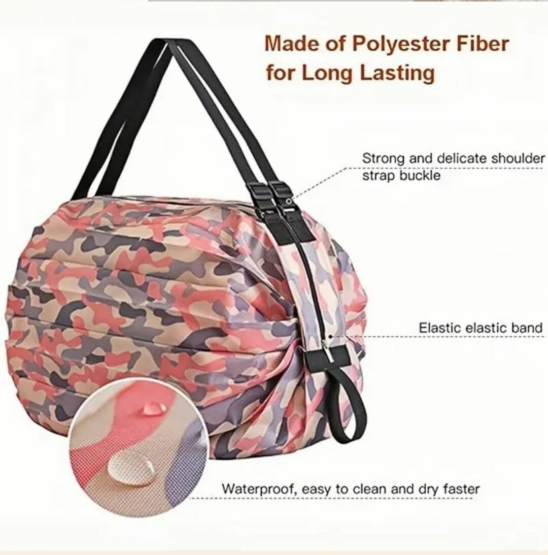 Sac de sport camouflage rose