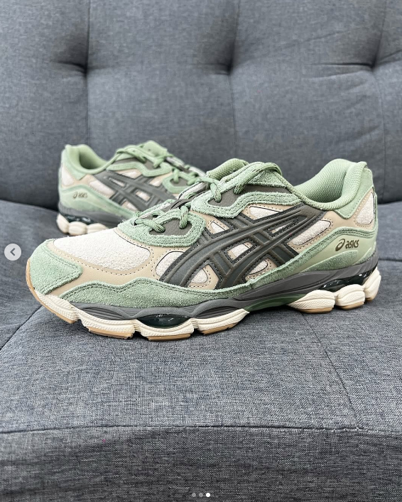 Кроссовки ASICS Gel NYC зеленый,серый,кремовый