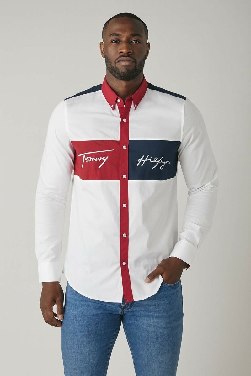 Chemise colorblock homme élégante