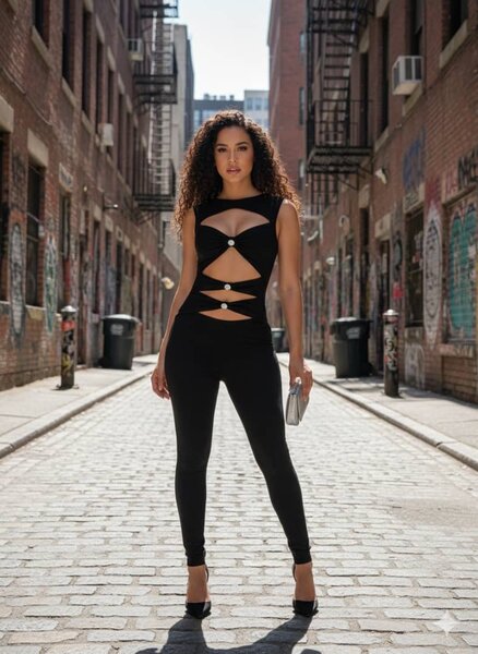 Combinaison sexy découpée