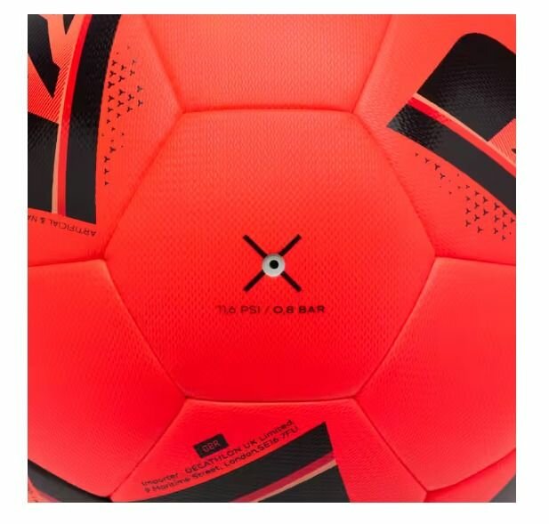 Size 5 fifa basic football club hybrid - red/snow and fog