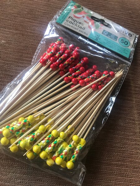 Pics à Cocktails en Bois 15cm