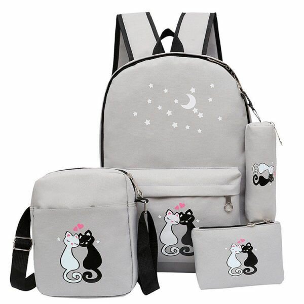 4-Piece School Bag Set