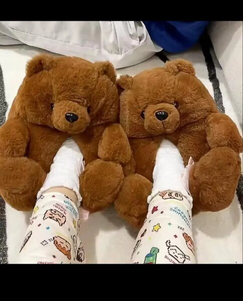Chaussons Ours en Peluche Douce