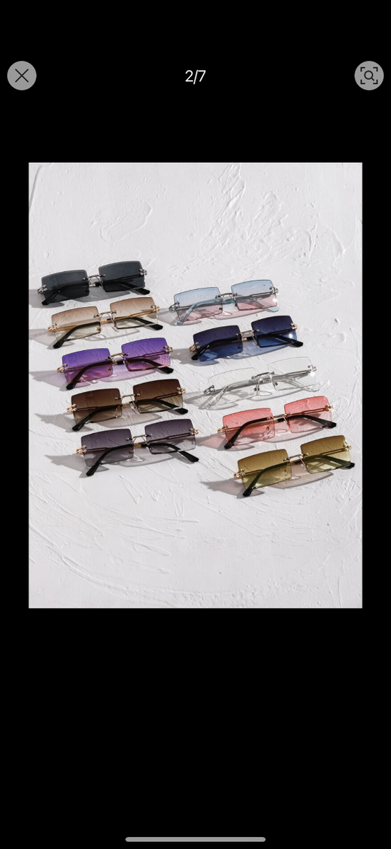 Lunettes de soleil rectangulaires tendance