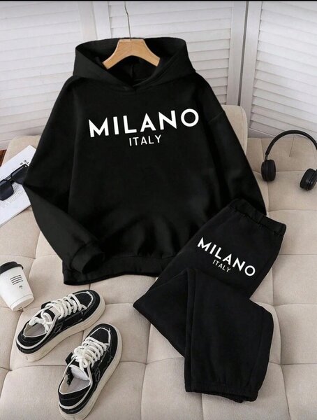 Sweat à capuche Milano noir