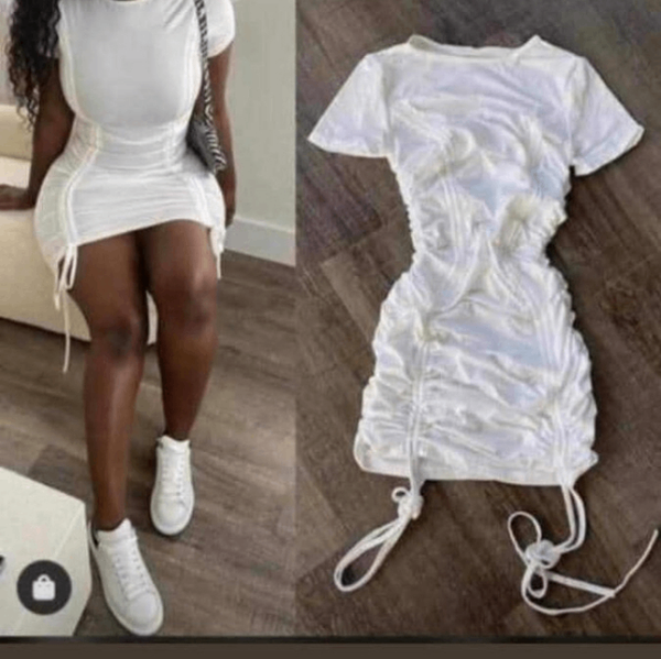 Robe cintrée blanche élégante