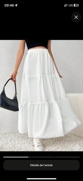 Jupe longue blanche bohème