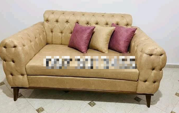 The gold sofa