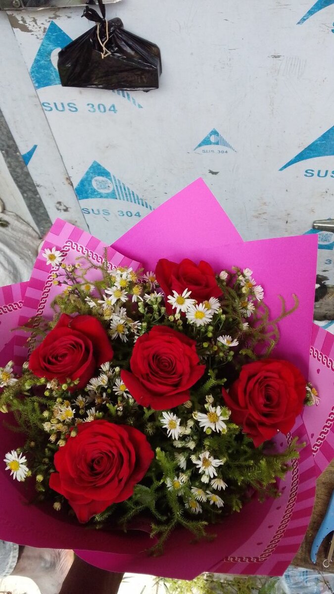 Bouquet de roses fraîches