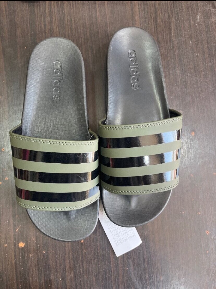 Adidas 3 stripes slides