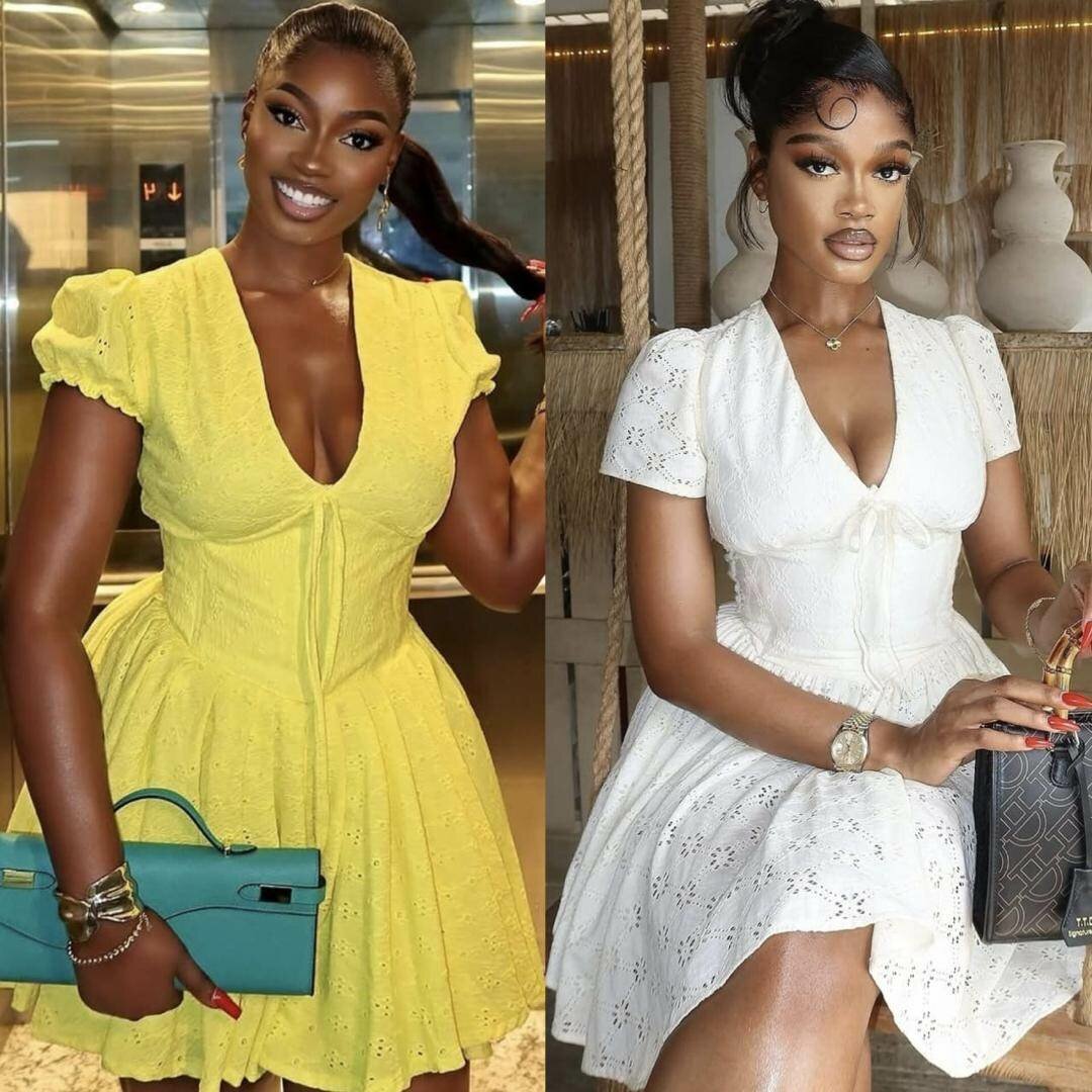 Robe d'été élégante brodée