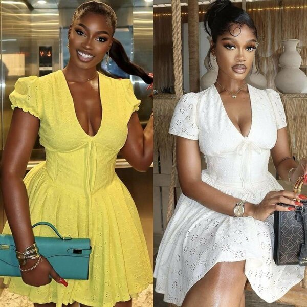 Robe d'été élégante brodée