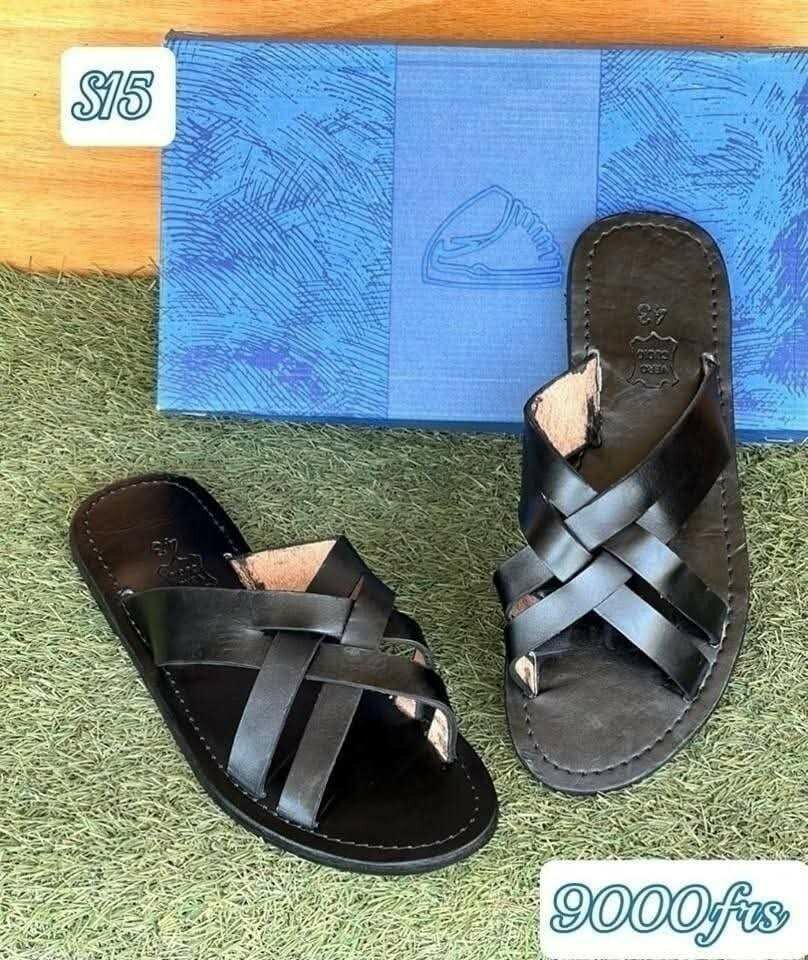 Sandales en cuir homme