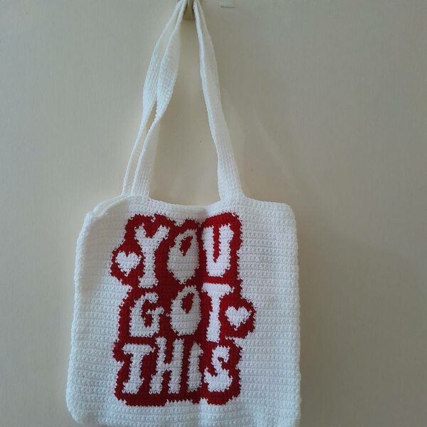 Sac en crochet motivant