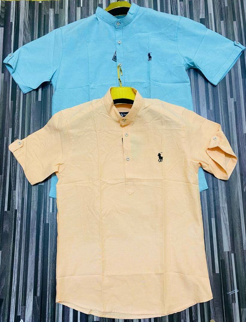 Chemise en lin col mao