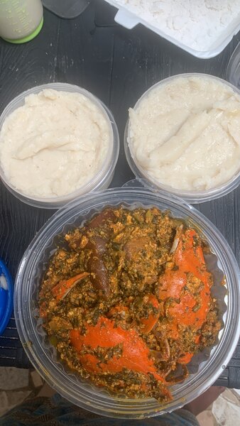 Repas africain Fufu et Sauce