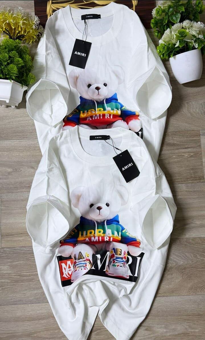 T-shirt blanc pour homme et femme AMIRI