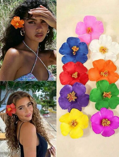 Fleurs à Cheveux Multicolores