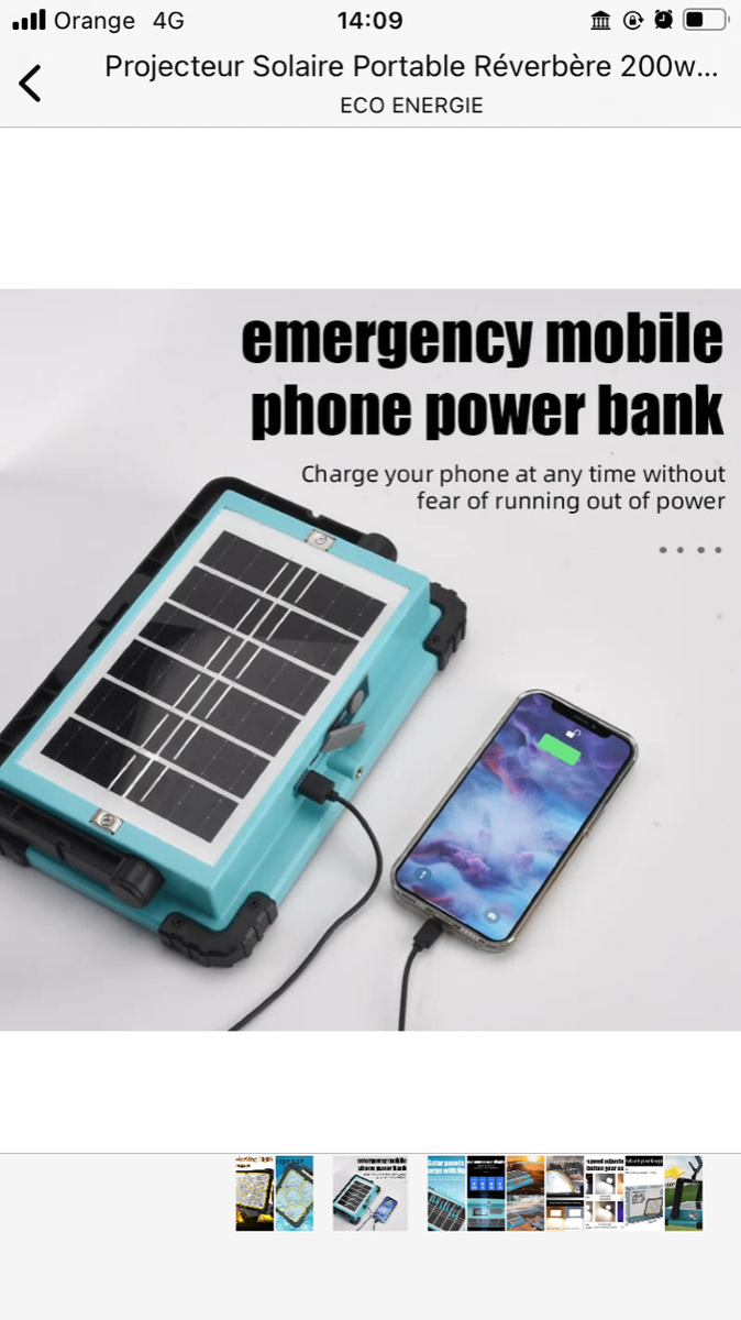 Lampe Solaire Portable Puissante