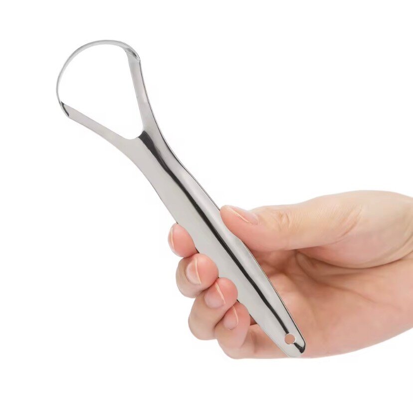 Racloir de langue argenté